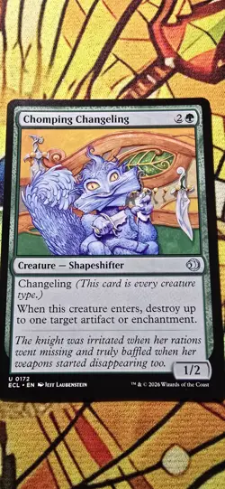 Chomping Changeling Lorwyn Eclipsed Regular Creature Uncommon MTG NM - Image 1