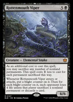 Rottenmouth Viper (107) Bloomburrow BLB MTG Magic - Image 1