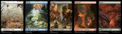 Bloomburrow Full Art [Autumn] Land Set (1 each of 5) Foil MTG Magic - Image 1