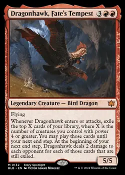 Dragonhawk, Fate's Tempest Foil (132) Bloomburrow BLB MTG Magic - Image 1