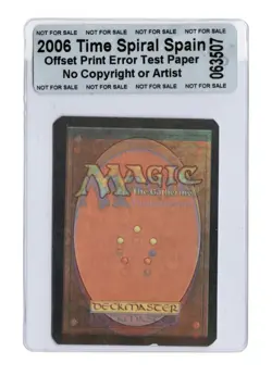 48 Percent OFFSET Error MTG Spanish 2006 Time Spiral LANDS Factory Test Print - Image 1