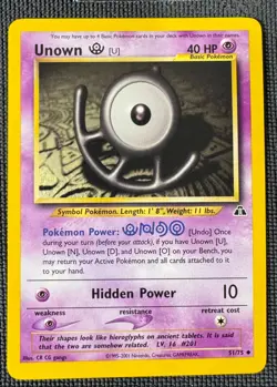 UNOWN [U] 51/75 UNCOMMON NEO DISCOVERY POKEMON LP - Image 1