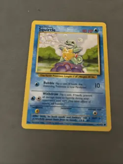 Squirtle 63/102 Common Base Set Pokemon LP - Image 1