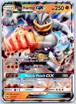 Machamp GX 64/147 (NM) - Sun & Moon Burning Shadows - Pokemon TCG - Image 1