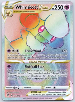 Whimsicott VSTAR (Rainbow Secret) 175/172 (NM) - Brilliant Stars - Pokemon TCG - Image 1