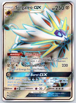 Solgaleo GX (Full Art) 143/149 (NM) - Sun & Moon Base Set - Pokemon TCG - Image 1
