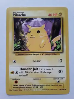 Starter Pokemon Base Set Bulbasaur, Pikachu, Squirtle, Charmander #44,58,63,46 - Image 2