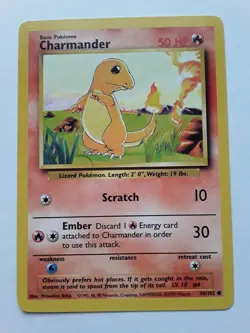 Starter Pokemon Base Set Bulbasaur, Pikachu, Squirtle, Charmander #44,58,63,46 - Image 4