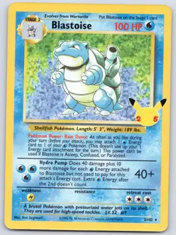 Blastoise 2/102 (NM) - Celebrations: Classic Collection - Holo Rare -Pokemon TCG - Image 1