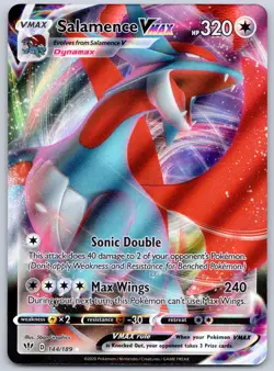 Salamence VMAX 144/189 (NM) - SWSH03: Darkness Ablaze - Ultra Rare - Pokemon TCG - Image 1