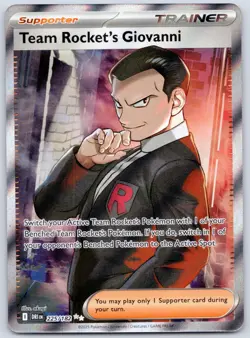 Team Rocket's Giovanni 225/182 (NM) SV10: Destined Rivals Ultra Rare Pokemon TCG - Image 1