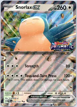 Snorlax ex Prismatic Evolution Stamped Oversized/Jumbo 076/131 (NM) Pokemon TCG - Image 1