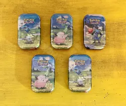 LOT OF 5 SEALED ✅ Pokemon TCG Ascended Heroes MINI TINS Brand New - Image 1