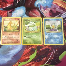 Pokemon Base Set Charmander Squirtle Bulbasaur Starters - Image 1