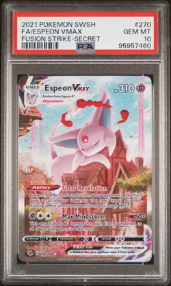 Fa/Espeon Vmax Pokemon Sword & Shield Fusion Strike 270 PSA 10 - Image 1