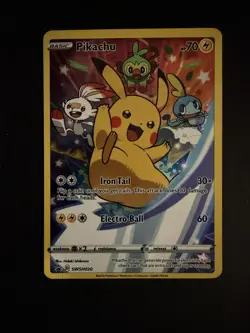 Pokemon TCG Pikachu SWSH020 Black Star Promo Near Mint Holo - Image 1