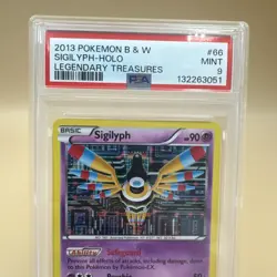 2013 Pokemon Sigilyph B&W Legendary Treasures 66/113 Holo PSA 9 - Image 2