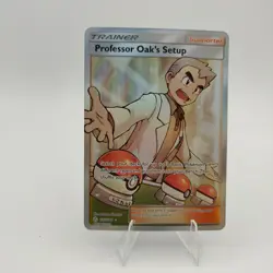 Pokemon TCG Professor Oak's Setup Full Art Rare Holo 233/236 Cosmic Eclipse NM - Image 1