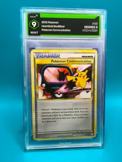 Pokemon Communication #98 2010 Pikachu Pokemon HeartGold & SoulSilver Grade 9 - Image 1