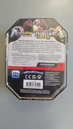 POKEMON Scarlet & Violet - Paldean Fates - Great Tusk EX Tin - NEW SEALED - Image 3