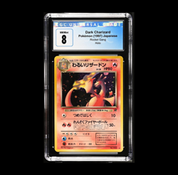CGC 8 1997 Pokemon Rocket Gang Dark Charizard Holo Japanese - Image 1