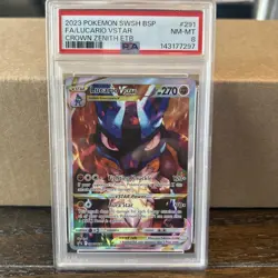 Pokemon Sword & Shield 2023 Lucario VSTAR Black Star Holo Promo SWSH291 PSA 8 - Image 1