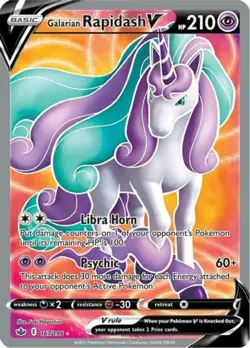 Galarian Rapidash V - 167/198 - Full Art Ultra Rare NM, English Pokemon Chilling - Image 1