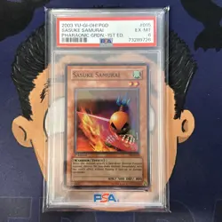 PSA 6 EX-MINT 2003 YU-GI-Oh! Pharaonic Guardian SASUKE SAMURAI #015 1st Edition - Image 2