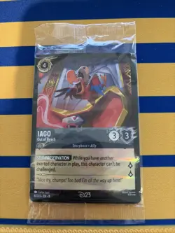 New Disney Lorcana Iago D23 2025 Gold Member Exclusive Foil Promo Card SEALED - Image 1