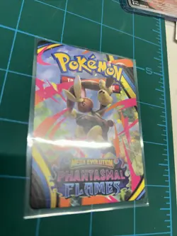 FAST SHIP! Phantasmal Flames: Trainer Tip Card With Lopunny - Image 3