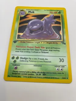 Muk 13/62 Fossil Unlimited Holo Rare 1999 Vintage Pokemon TCG Card - Image 1