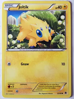 Joltik 33/98 VLP - Emerging Powers Pokemon Card - Kagemaru Himeno Art - Image 1