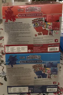 (2) Pokemon Battle Styles ETB Red & Blue NEW & SEALED Elite Trainer Card Boxes - Image 2