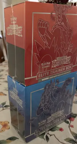 (2) Pokemon Battle Styles ETB Red & Blue NEW & SEALED Elite Trainer Card Boxes - Image 5