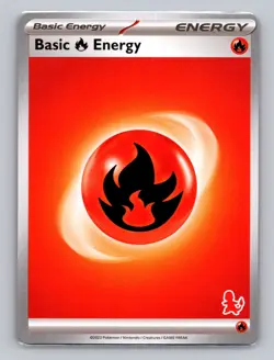 Fire Energy (Charmander Stamped) My First Battle Deck Promo Rare Pokemon Card NM - Image 1