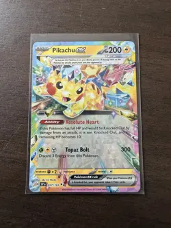 Pokemon TCG Pikachu EX Surging Sparks Ultra Rare Card 057/191 - Image 1