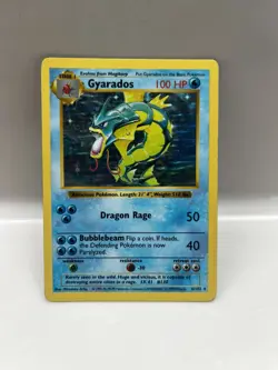 Pokemon TCG Shadowless Gyarados Base Set Holo Card 6/102 - Image 1