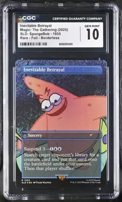2025 MTG Secret Lair SpongeBob Foil - Inevitable Betrayal #1935 CGC 10 Gem Mint - Image 1