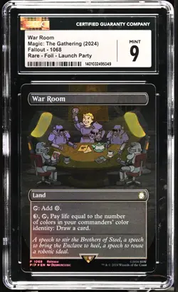 MTG GRADED 2024 War Room 1068 Fallout Foil Rare Launch Party MINT 9 CGC - Image 1