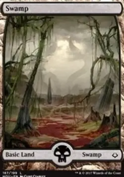 Basic Lands 10 MTG Swamp (Full Art), NM-Mint, English Hour of Devastation - Image 1