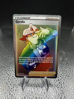 Pokemon TCG Gordie Evolving Skies 223/203 Secret Rare Full Art Rainbow Holo NM - Image 1