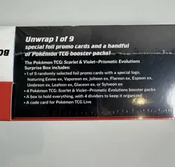 Pokemon Prismatic Evolutions Surprise Box + Booster Bundle Sams Club Sealed - Image 4