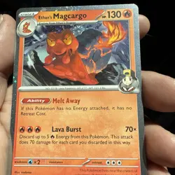 Pokemon Ethan's Magcargo 036/182 Destined Rivals Cosmo Holo Blister Exclusive NM - Image 1