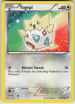 Pokemon Togepi 110/149 Boundaries Crossed Common NM - Image 1