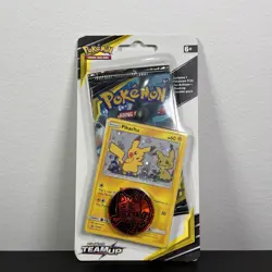 Pokemon TCG Team Up Single Checklane Blister Booster Pack with Pikachu SM162 - Image 1