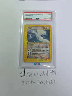 Pokemon TCG Lugia 149/147 Aquapolis Rare Halo 2002 Crystal - Image 1