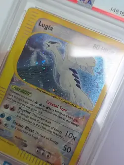 Pokemon TCG Lugia 149/147 Aquapolis Rare Halo 2002 Crystal - Image 4