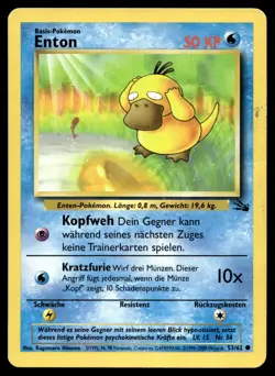 Psyduck 53/62 Pokemon Fossil Unlimited Non Holo (MP) - Image 1