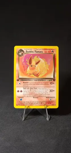 Pokemon Dunkles Flamara #35/82 GERMAN 1st Edition Team Rocket Dark Flareon LP - Image 1