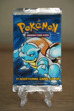 Pokemon Base Set Booster Pack Unlimited Blastoise Art WOTC TCG Vintage Sealed - Image 1